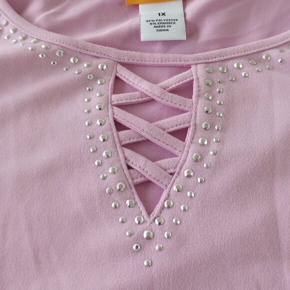 Ruby Rd. Woman Pink Pull Over Blouse - Picture 9 of 10